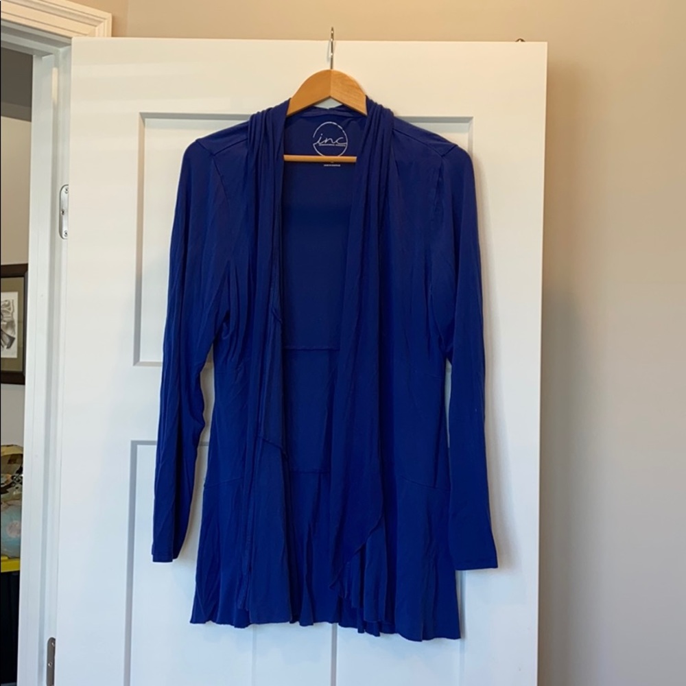 INC Knit Draped Open Cardigan